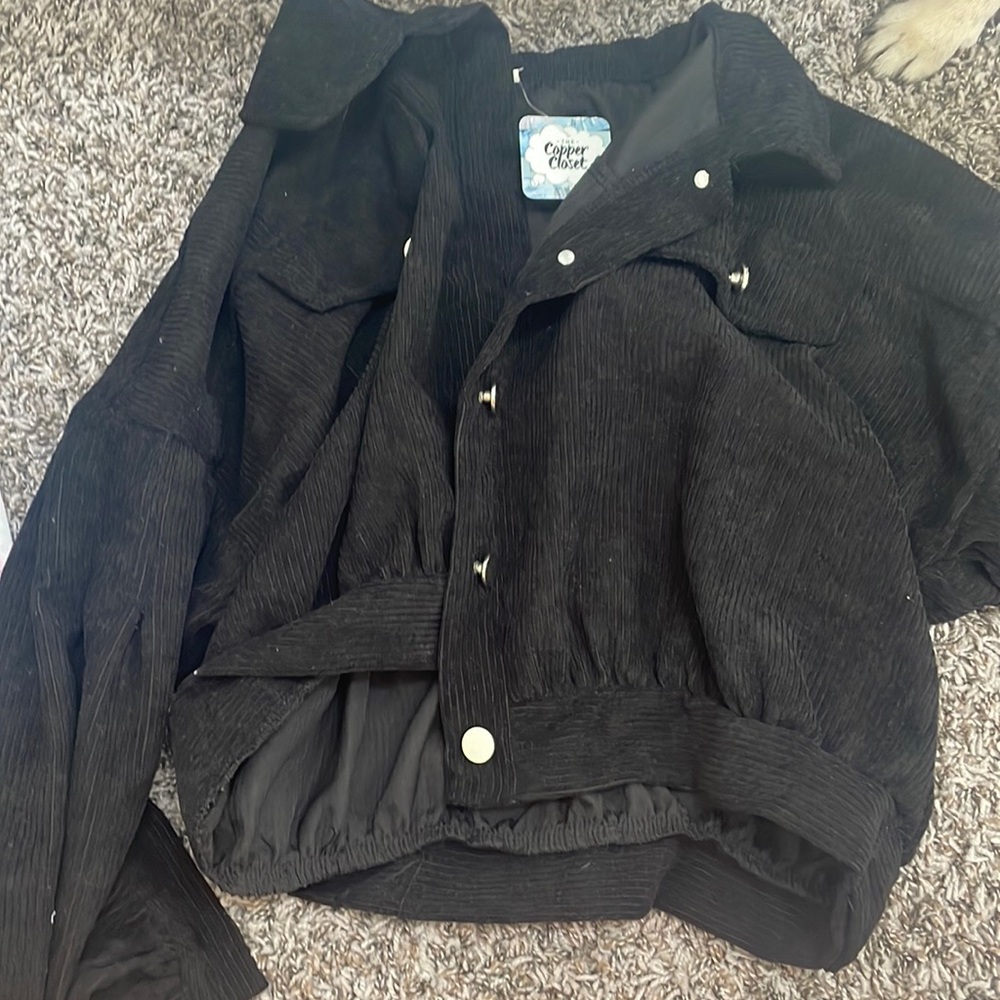Black bomber jacket